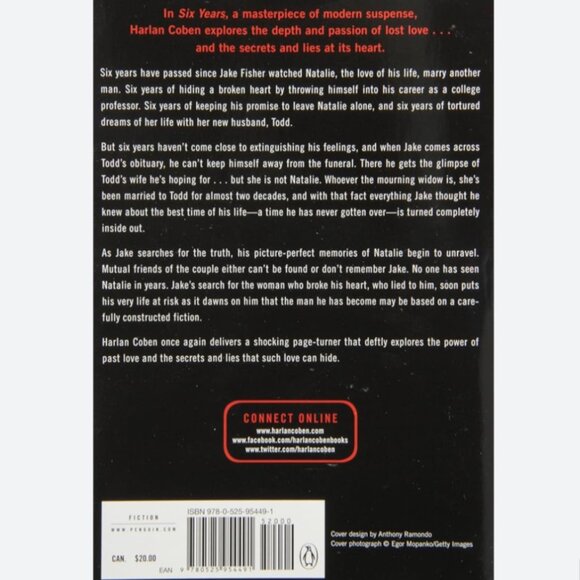 4/$30, Novel, "Six Years," by Harlan Coben *BUNDLE DEAL - Picture 2 of 3